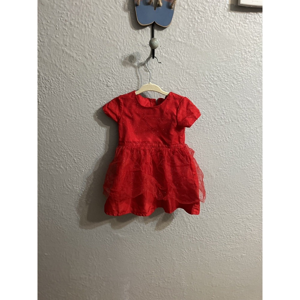 Carters Baby Girl Dress Wedding Holiday Size 12 months Red  Christmas‎